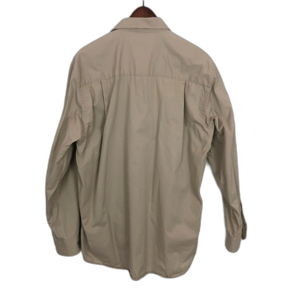 Cutter & Buck Tan Long Sleeve Button Down Shirt Men's Size Medium Morgan Sleeve - Picture 5 of 6